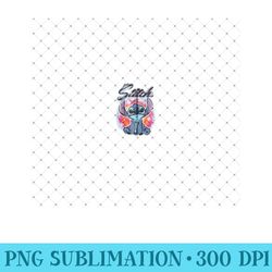 disney lilo & stitch airbrushed stitch zip hoodie - png design files