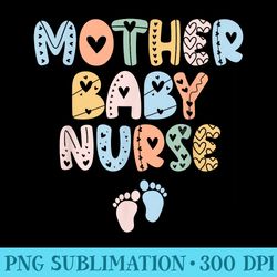 vintage groovy mother baby nurse nurse week - download png artwork