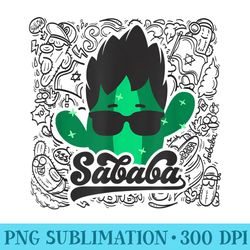 sababa cactus logo doodle graphic - download transparent graphic