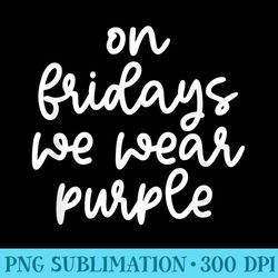 on fridays we wear purple high school football spirit wear - png illustration download