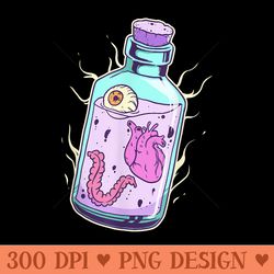 pastel goth cute creepy poison bottle kawaii menhera wiccan - beautiful png download