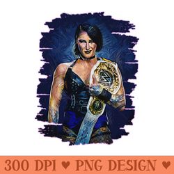 rhea ripley wwe brush art - png design assets - perfect for sublimation art