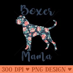 boxer dog mom women boxer-mama mother day lover - sublimation printables png download