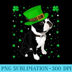 funny irish leprechaun hat boston terrier st. patricks day - png graphics