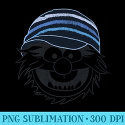 disney the muppets retro animal blue hat sketch big face premium - png illustration download