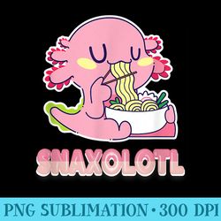 snaxolotl ramen axolotl kawaii fish - high resolution png download