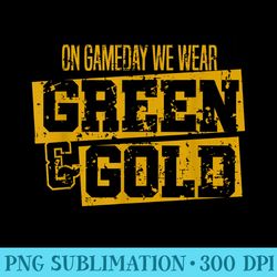 green gold game day group for high school football sports - png design download