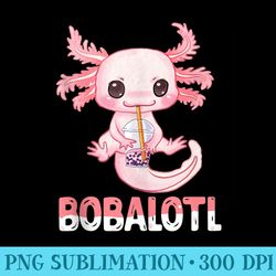 cute axolotl lover bobalotl boba kawaii axolotl food ns - sublimation patterns png