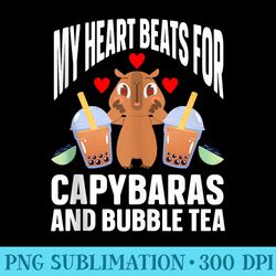 boba tea capybara capyboba - sublimation templates png