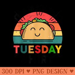 funny taco-tuesday taco twosday toddler mexican - sublimation png designs