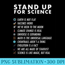 stand up for science magic but real earth moon graphic - png graphic download