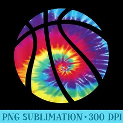 basketball tie dye rainbow nage men girls - transparent png artwork