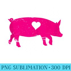 pig mom heart illustration graphic hog farmer image designer - high resolution png collection