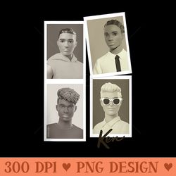 barbie - ken photo grid - high resolution png designs