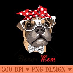 funny boxer mom for boxer dogs lovers sweatshirt - sublimation artwork png download