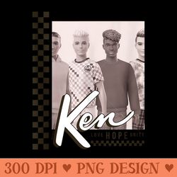 barbie - ken love hope unity - trendy png designs