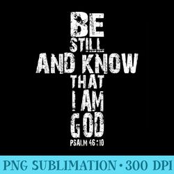 be still and know that i am god t christian - download png illustration
