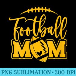 s game day black and yellow high school football football mom - transparent png design