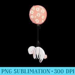 cute bunny rabbit balloon animal lover t - high resolution png clipart