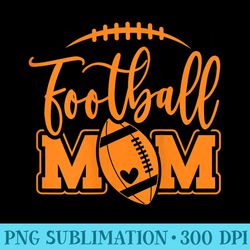 s game day black and orange high school football football mom - download transparent shirt