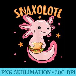 cute axolotl lover snaxolotl kawaii axolotls food funny - png download database