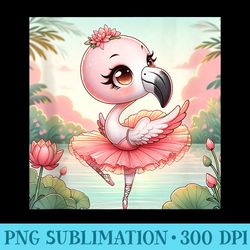 kawaii flamingo ballet tutu adorable flamingo ballet - shirt graphics for download