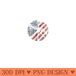 vintage american flag baseball peace - png templates download