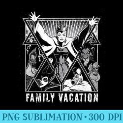 disney villains graphic print group family vacation trip - digital png artwork
