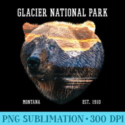 glacier national park montana 1910 grizzly bear men - png image file download