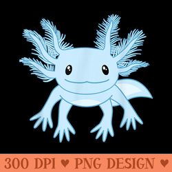 blue axolotl funny kawaii axolotl lover - png design downloads