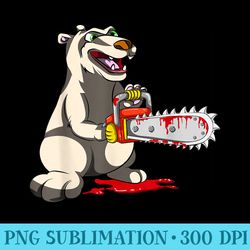 chainsaw horror halloween polar bear - png design files