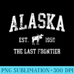 alaska vintage sports graphic alaskan moose men - high resolution png image
