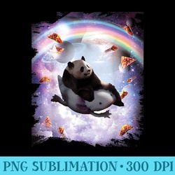 Space Galaxy Panda Riding Axolotl Rainbow - Download Transparent Shirt