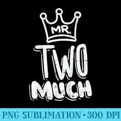 Mr Two Much Fun Second 2nd Birthday Party Toddler - High Resolution PNG File