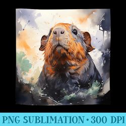 guinea pig watercolor illustration graphic - download png artwork