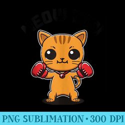 meow thai funny muay thai boxing cat boxer cute kawaii - printable png graphics