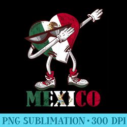 mexico flag heart dabbing mexican flag mexican soccer team - png download library