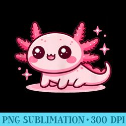 cute pink axolotl kawaii - png image library download
