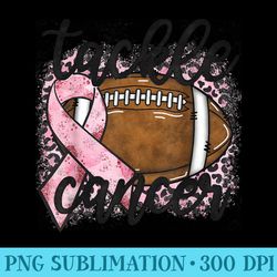 tackle breast cancer football breast cancer awareness pink - transparent png artwork