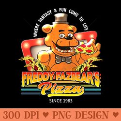 vintage freddy fazbears pizza - png clipart download