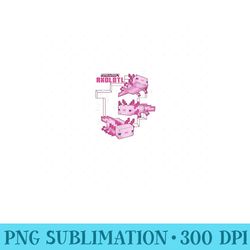minecraft pink axolotl pond - printable png graphics