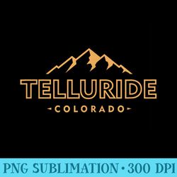 vintage telluride mountain graphic colorado souvenir - sublimation png designs
