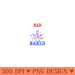 red white funny baked marijuana 4th of july weed cannabis - png graphics