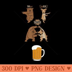 funny beer saying bear deer beer bear deer fusion manga - high quality png download