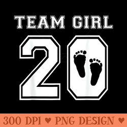team girl 2020 gender reveal pink baby shower adoption party - transparent png clipart
