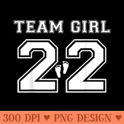 team girl 2022 gender reveal pink baby shower adoption party - png design files