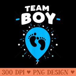 team gender reveal mom dad baby shower party - high quality png files