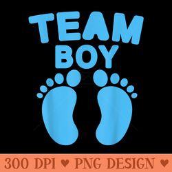 baby shower team baby party footprints gender reveal - unique sublimation png download
