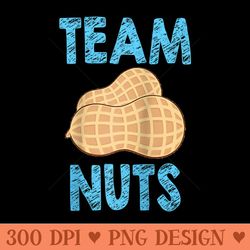 Team Nuts Funny Team Gender Reveal Raglan Baseball - Design PNG template