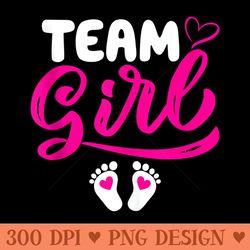 gender reveal team girl matching family baby party - high quality png download